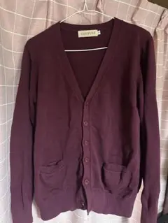 ワインレッド スクール カーディガン