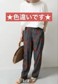 【relume】トロピカルプリントリラックスパンツ　イージーパンツ