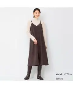 コーデュロイ ロングワンピース
