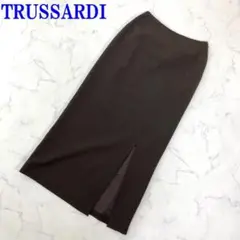 トラサルディ ロングスカート 茶 ブラウン ポリエステル 40 C2762