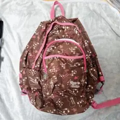 NICE CLAUP　子供用リュック ブラウン ピンクのサムネイル