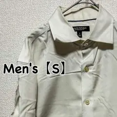 HF68【US輸入】バナナリパブリック　長袖シャツ【メンズS】ホワイト