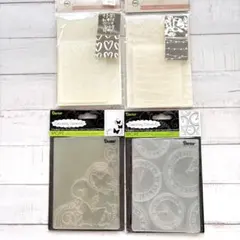 【未使用品】エンボスフォルダー 4点セット まとめ売りのサムネイル