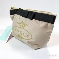 トッカ 新品ベージュ POINT OF RIBBON POUCH ポーチのサムネイル