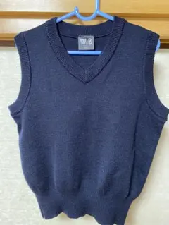 ネイビー Vネック ニットベスト