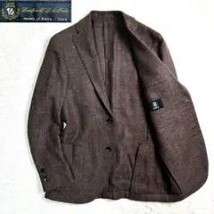 最高級　ONLY アンコン仕立て　ウール リネン テーラードジャケット　37