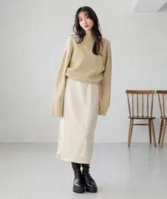 ローリーズファーム　ワンピース　ニット　アイボリー