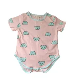 ロンパース　半袖　くま　ピンク　水色　韓国　70 80