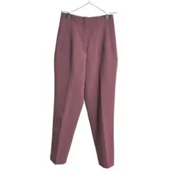 ZARA ザラ ハイウエストテーパードパンツ XS くすみピンク　ストレッチ