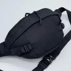 【未使用級】大容量ウエストバッグ ボディバッグ ヒップバッグ ナイロン 黒