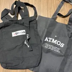 atmos pink ブラック トートバッグ2点セット