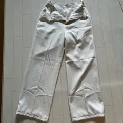 グレイル訳あり　センタープレスワイドパンツ　ホワイト