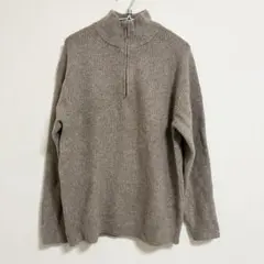 UNIQLO＊スフレヤーンハーフジップセーター　natural Lサイズ