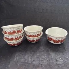 九谷焼　永芳　茶器セット　湯冷まし　湯呑み5客　梅