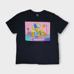 THE SIMPSONS シンプソンズt ファミリー プリント アニメ公式 XL