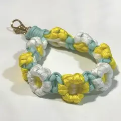 スマホストラップ ハンドストラップ パラコード お花 ハンドメイド