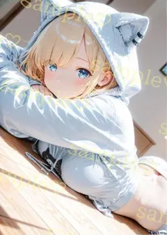 キラキラ　かわいい　AIイラスト　ポスター　A4サイズ　a351