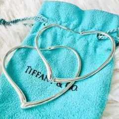 極美品✨ティファニー　ピアス　オープンハート　フープ　ラージ　エルサペレッティ