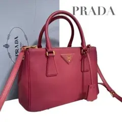 【極美品】プラダ ハンドバッグ ガレリア サフィアーノ 三角ロゴ　5315