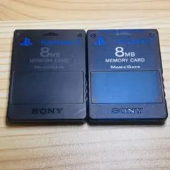 PS2 純正メモリーカード　限定色ミッドナイトブルー　2個セット　019