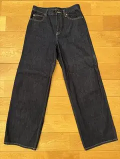 UNIQLO ユニクロ　バギージーンズ　デニム　ネイビー　24(61cm)
