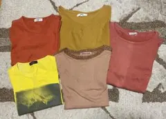 まとめ売り⑥⭐︎Tシャツ・5点・まとめ売り⭐︎（茶色系）