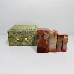 民間仕入れ品　中国清時代の鶏血石印鑑　激安骨董品　貴重品  中国清時代の鶏血石印鑑 激安骨董品 古美術 DE1605C15-3