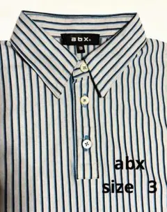 abx ポロシャツ ストライプ柄 半袖 メンズ　3(S相当)のサムネイル