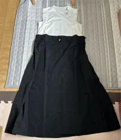 WCLOSET ダブルクローゼット 新品　黒白　ロング丈ワンピース