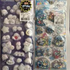 正規品シマエナガ ピカプニシール　ぷくぷく　あわわちゃん　スパンコール