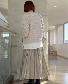 ニコアンド ウールライクプリーツスカート