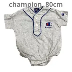 champion チャンピオン　グレー　ベースボール　ロンパース　80cmのサムネイル