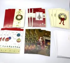 クリスマスカード 5種×各3枚セット 全15枚と封筒 15枚