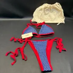 ◉Aa1008 未使用保管品 SEAMOLLY 水玉模様 ビキニ XS