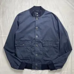 VALSTARINO ドライビングブルゾン コットン ストレッチ ネイビー 46