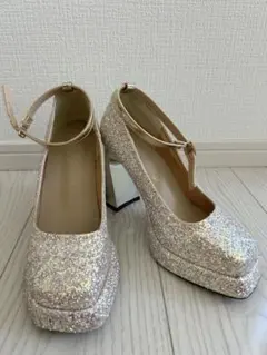 美品レディース パンプス靴 結婚式ハイヒール 9cm歩きやすい