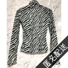 VOLCAN&APHRODITE トップス シアー 透け感 ゼブラ アニマル柄