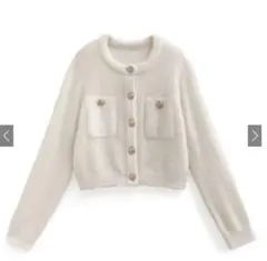 GRL ラメフェザーカーディガン kz618