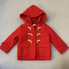 フタフタ　フード付きダッフルコート 95サイズ レッド