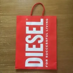 DIESEL ディーゼル ショップ袋 ショッパー 赤　大