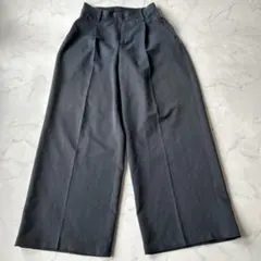 EMMA CLOTHES ストレート 1タック センタープレス ワイドパンツ