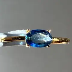 【れもんさまご確認用】サファイアのオーバルファセットリング260303②