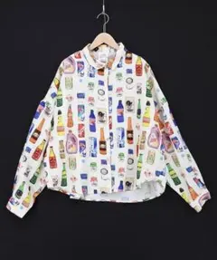 ScoLar 163611：ボトルパラダイス 総柄ワッシャーシャツのサムネイル