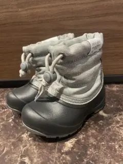 新品 子ども用防水スノーブーツ グレー/ブラック　14センチ