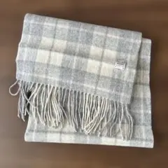 NOEMA グレー×ピンク×ホワイト　チェック マフラー