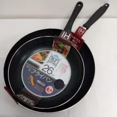夏祭り！大中2個セット32cm 26cmフライパン IH200V対応のサムネイル