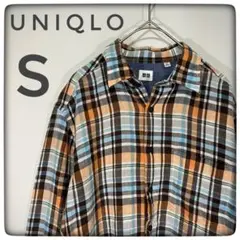 UNIQLO ユニクロ チェックシャツ ネルシャツ 七分袖 Sサイズ 匿名配送
