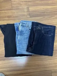 UNIQLO・GU パンツ3点セット　デニム　スラックス