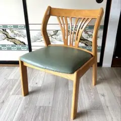 MIKIMOKU ミキモク 木製 ダイニングチェア 座面レザー 椅子 ⑤