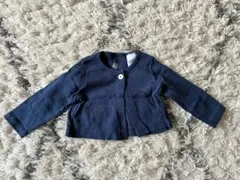 プチバトーPetit Bateau ネイビー カーディガン 6m67cm